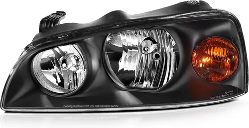 Vista 2 de Par de faros delanteros aptos para Hyundai Elantra 2004-2006, carcasa negra, reflector ámbar, lente transparente HY2503130 HY2502130 Driver and