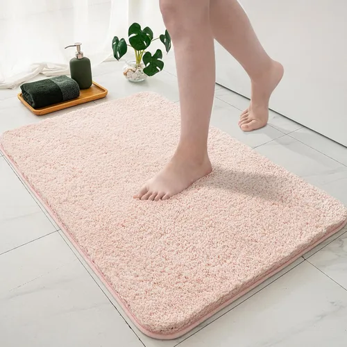 Vista 70 de MIULEE Alfombras de baño negras, suaves y pequeñas, absorbentes, antideslizantes, de secado rápido, esponjosas, para baño, bañera y duchas, lavables