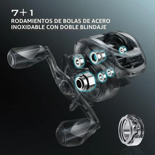 Vista 8 de KastKing Zephyr Baitcasting Fishing Reels with 7.2:1 Gear Ratio
