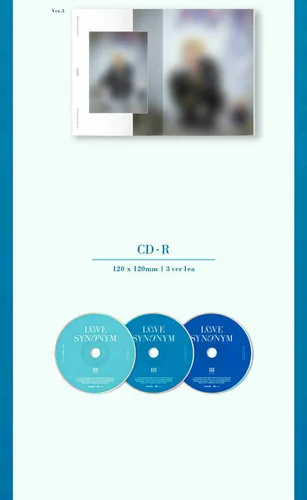 Vista 3 de WONHO LOVE SYNONYM#2 RIGHT FOR US Album [ VER.1 + VER.2 + VER.3 ] 3 Ver SET 3CD+3 P.Book+3 Card K-POP SEALED+TRACKING CODE