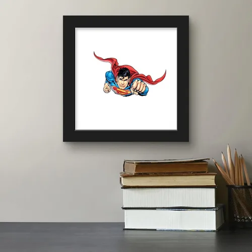 Vista 4 de Trends International Gallery Pops DC Comics Superman - Póster de pared volador, 12 x 12 pulgadas, versión enmarcada en negro Versión con marco negro