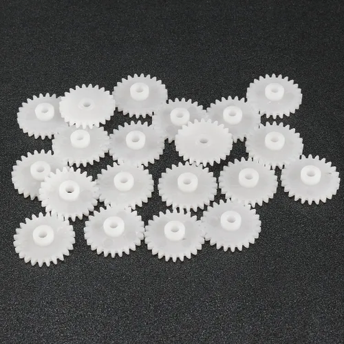 Vista 4 de uxcell 20 piezas de engranajes de plástico 24 dientes modelo 242A engranaje de reducción engranajes de gusano de plástico para RC coche robot motor