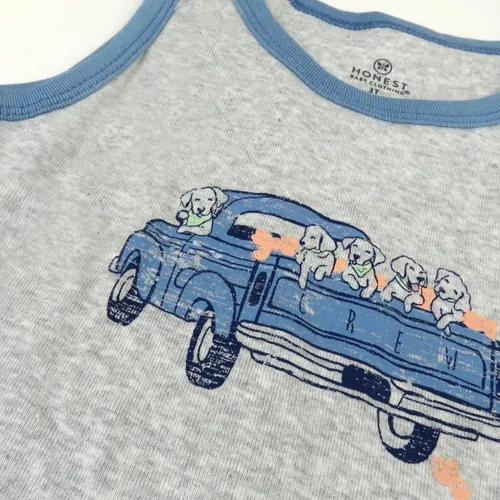 Vista 24 de HonestBaby Camisetas musculares sin mangas 100% algodón orgánico para bebés y niños pequeños, niñas