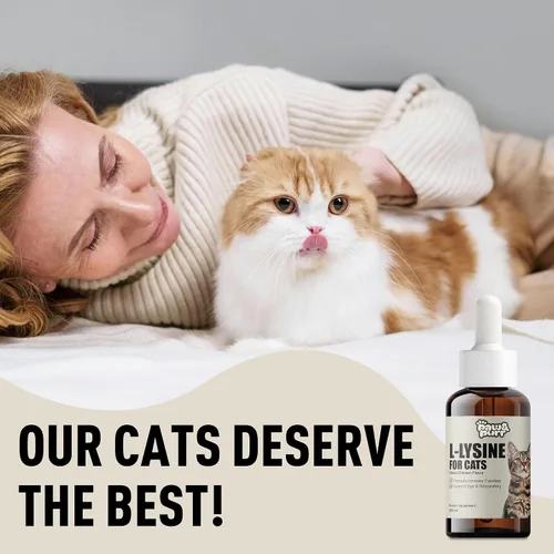Vista 8 de Suplemento de L-lisina para gatos, gotas líquidas de L-lisina para gatitos con vitaminas taurina, apoyo inmunológico, respiratorio felino