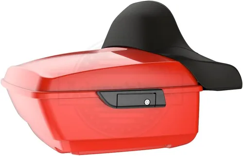 Vista 56 de Moto Onfire King Tour - Maletero con almohadilla de respaldo para Harley Touring 1997+ (Barracuda Silver)