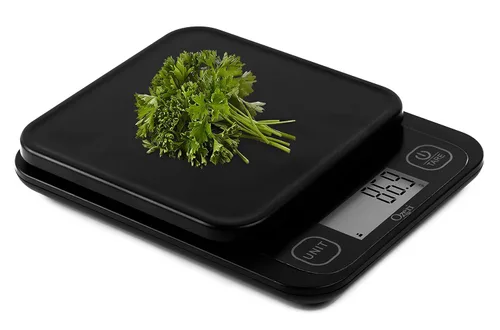 Vista 6 de Ozeri Báscula de jardín y cocina II, con tecnología de graduación variable 420® de 0.1 g (0.005 oz) Measures most delicate garden herbs and greens