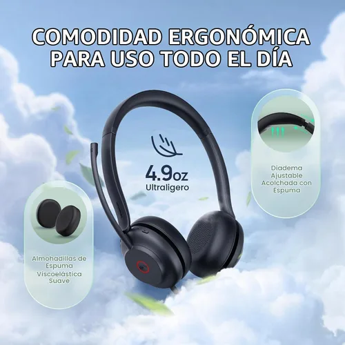 Vista 3 de Yealink UH35 2nd Gen Wired Headset, USB-C/A,AI Noise Canceling Mic,HD Audio UH35 2nd USB-C/A