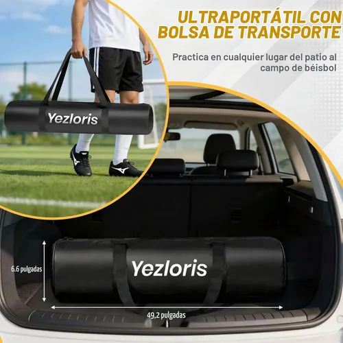 Vista 7 de Portería de fútbol de 12 x 6 pies con objetivo de precisión de 10 agujeros, marco resistente