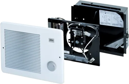 Vista 4 de Broan-NuTone 170 - Calentador de pared, rejilla pintada, 500/1000 vatios 120 V CA, acero blanco esmaltado