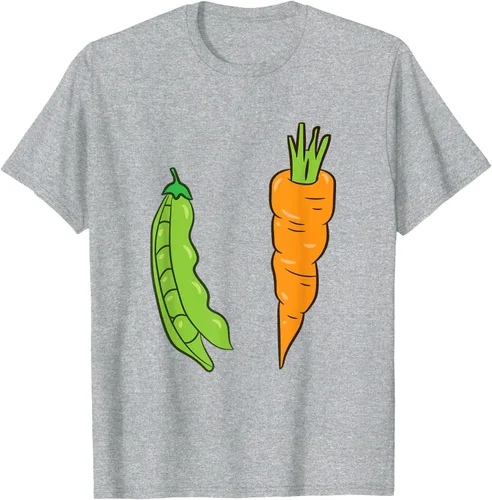 Vista 5 de Camiseta de disfraz de zanahoria con guisantes y zanahorias, Blanco, S