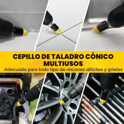 Vista 4 de Holikme - Juego de 6 cepillos de taladro, cepillo de limpieza de potencia, accesorio de largo alcance, kit de cepillos de limpieza para taladro
