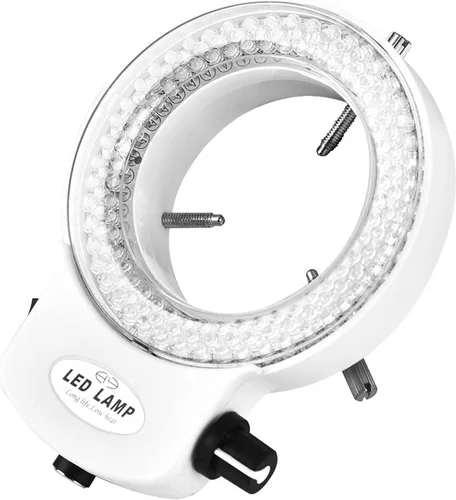 Vista 7 de Luz de microscopio LED 144 LED Brillo ajustable para cámara de microscopio estéreo (blanco)