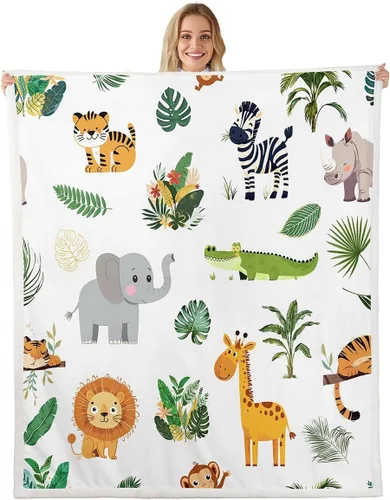 Vista 23 de Erosebridal - Mantas de bebé unisex para niños y niñas, mantas de guardería de animales de granja de minky 40x50, manta sherpa con diseño de tractor