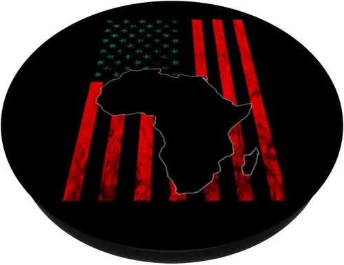 Vista 2 de Bandera panafricana de la UNIA de la historia negra afroamericana, PopSockets intercambiables PopGrip