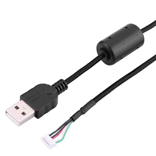 Vista 7 de Cable USB para ratón, cable de ratón, línea de repuesto para Logitech G500 G5, piezas de repuesto de repuesto para Logitech G500 G5, 6.6 ft