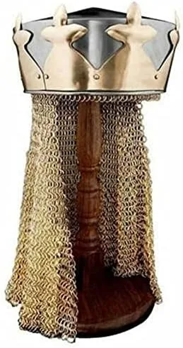 Vista 3 de Maritime Nautical Monty Python King Arthur - Casco con cola Av, color plateado, plateado