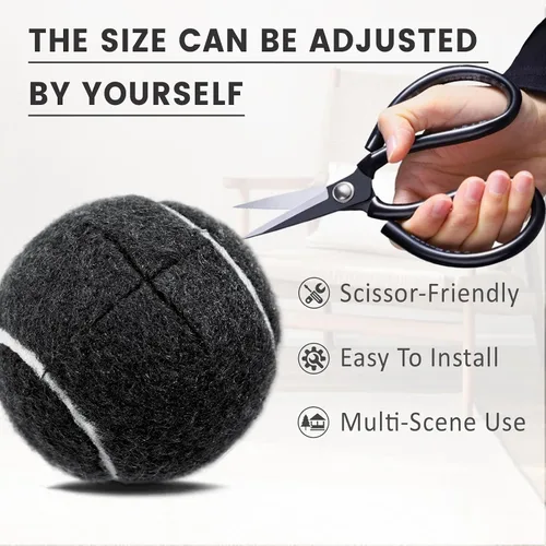 Vista 3 de Pelotas de tenis para caminantes precortadas, 4 unidades, pelotas de tenis precortadas para personas mayores, pelota precortada para pies