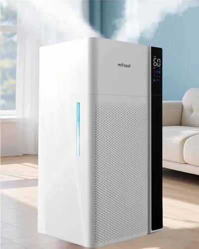 Vista 8 de Mifasol Humidificador de niebla cálida y fría para habitación grande, humidificadores de 5.3 galones/20 litros para el hogar, 1500 pies cuadrados