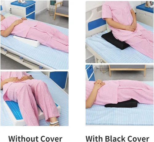 Vista 7 de Cojín para úlceras de cama para trasero, almohada de alivio de presión de fibra para respirar libremente, diseño de pendiente triangular
