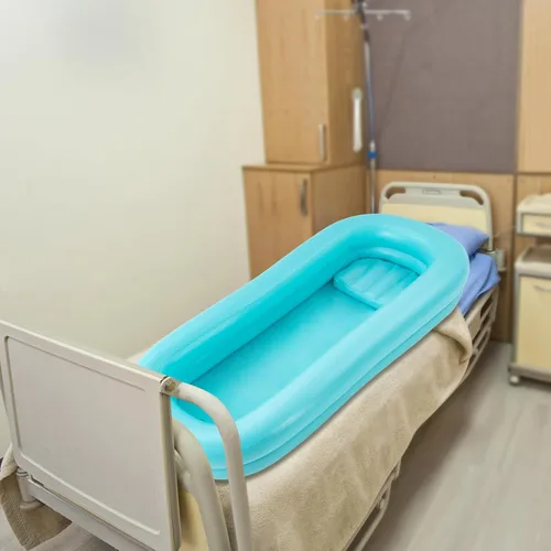 Vista 4 de Bañera inflable médica y bomba de aire eléctrica, bañera de la ducha de la cabecera