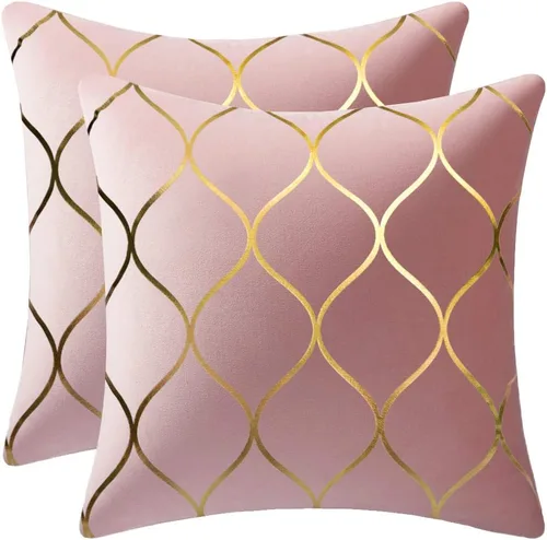 Vista 18 de DEZENE Fundas de almohada decorativas de terciopelo dorado de 22 x 22 pulgadas: paquete de 2 fundas de almohada cuadradas decorativas para Negro