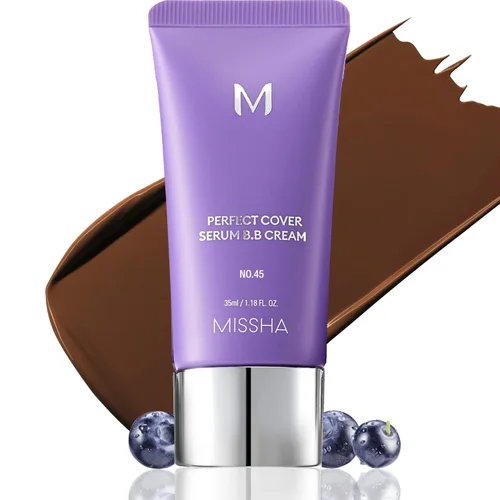 Vista 10 de MISSHA M PERFECT COVER SERUM BB CREAM No.13 Light Fair- Fair with Cool Undertone, BB Cream de Cardi B Pick, tinte para la piel, hidratante tintado