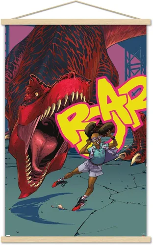 Vista 16 de Trends International Marvel Moon Girl & Devil Dinosaur - Póster de pared de rugido, 22.4 pulgadas de largo x 14.7 pulgadas, versión enmarcada