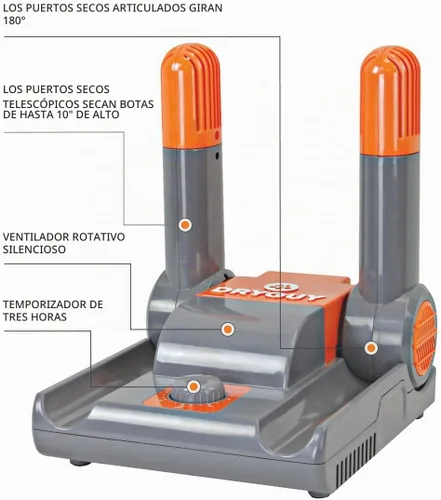 Vista 2 de DryGuy Secadora eléctrica para zapatos, botas, ropa y equipo, secado rápido para esquí, trabajo, equipo deportivo, eficiencia energética, diseño que