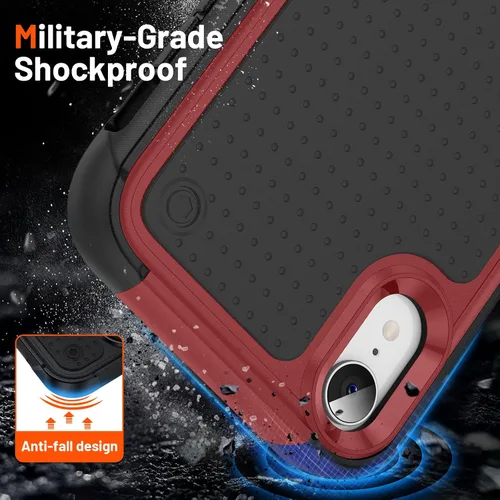 Vista 282 de Jeylly Funda para iPhone SE/Funda para iPhone 5S, Exterior de Plástico Duro que Absorbe Golpes + Interior de Silicona de Goma Defensor contra