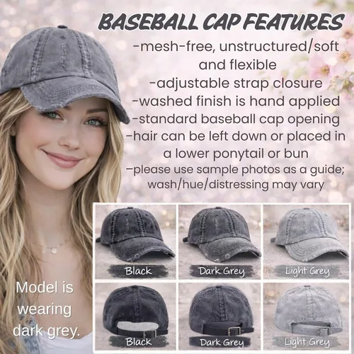 Vista 2 de Women's Ask Me About Real Estate Agent Hat, Baseball or High Ponytail Cap