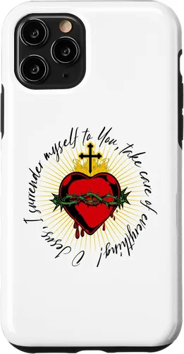 Vista 29 de Surrender Novena O Jesus Catholic Black Letter Case for iPhone 17