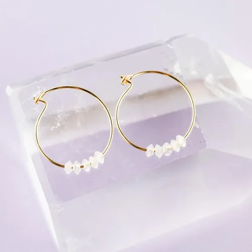 Vista 2 de SoulKu Gold Hoop Earrings for Women, 14k Gold Earrings, Delicate Jewelry