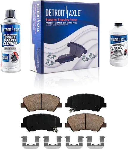 Vista 42 de Detroit Axle - Pastillas de Freno Delantero para Nissan Altima Maxima Sentra 350Z Cube Juke Versa INFINITI G35 I30 I35 Suzuki SX4 Crossover