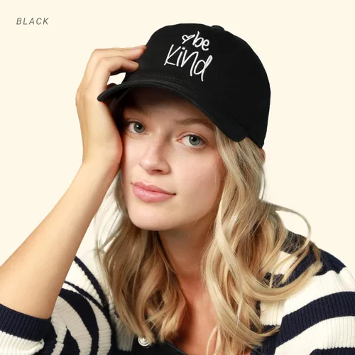 Vista 4 de CHOK.LIDS Be Kind Trendy - Gorra de béisbol para mujer, unisex, de algodón, estilo polo, divertida, inspiradora, para la temporada
