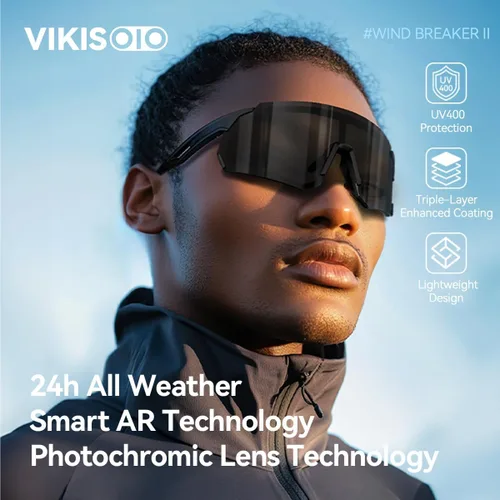 Vista 8 de Lentes de ciclismo fotocromáticos, UV400 TR90, marco para equitación, correr, béisbol, pesca, conducción para hombres y mujeres