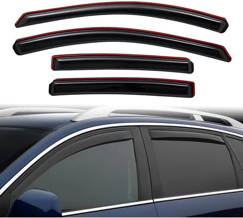Vista 13 de Deflectores de ventana compatibles con Chevrolet Equinox 2005-2009 protector de deflector de ventana para ventana de sol y lluvia
