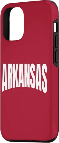 Vista 2 de Funda local tradicional para iPhone 15 Minimal Arkansas Rojo Blanco Fayetteville AR