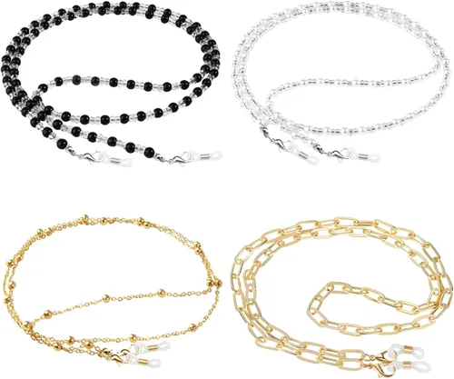 Vista 12 de ONESING 4-10 piezas Cadenas de gafas para mujer, soporte de cadena para anteojos, correa para gafas, cadena para anteojos, cordón para gafas, regalo