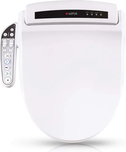 Vista 8 de Lotus Asiento bidé ATS-800 redondo, asiento con calefacción, lavado con temperatura controlada, secador de aire caliente, fácil instalación
