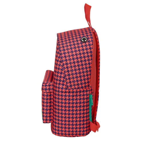 Vista 3 de Mochila para Portátil Nait Nait Pata de gallo coral Coral 31 x 41 x 16 cm