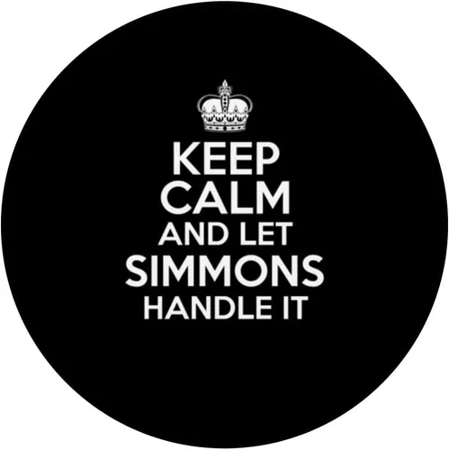 Vista 3 de Keep Calm And Let Simmons Handle It Funny Custom Name PopSockets Swappable PopGrip