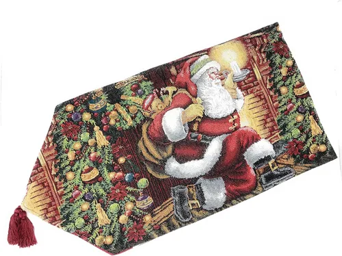 Vista 17 de Tache Home Fashion Camino de mesa con tapiz Mrs. Snowman 13x54