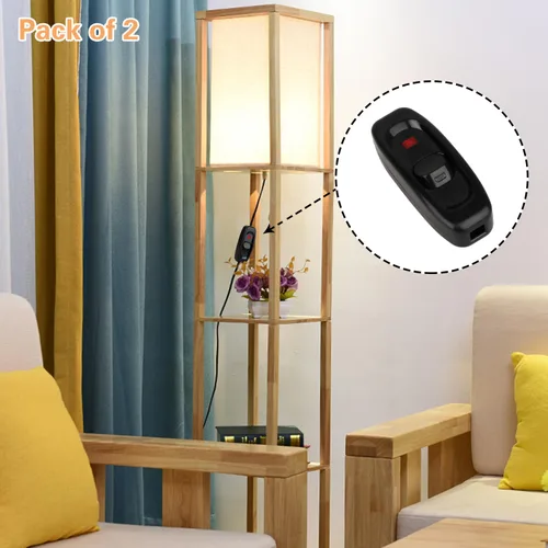 Vista 7 de Helunsi 2 Piezas Interruptor en Línea, Interruptor Negro de Cable para Electrodomésticos, Botón ON OFF para Lámpara, Clasificado 10A 250V, Control