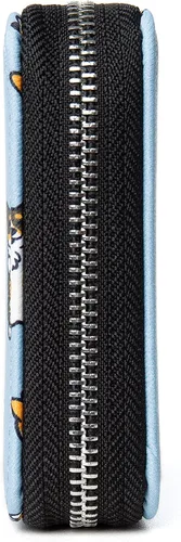 Vista 3 de Corgi - Cartera con cremallera para hombre, mujer, perro, mamá o perro papá, Azul, Corgi