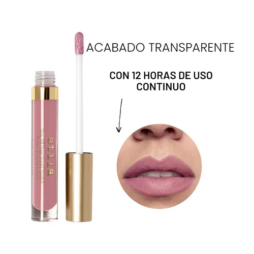 Vista 3 de stila Stay All Day Sheer & Shimmer Liquid Lip Pátina transparente