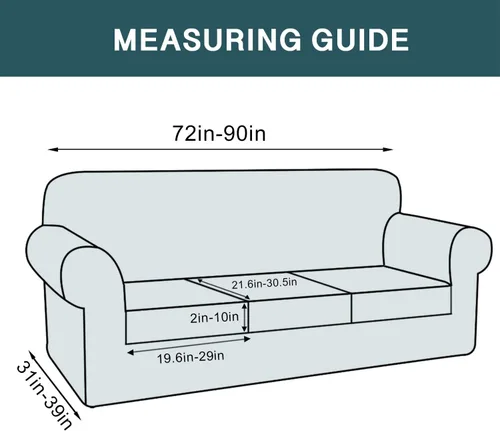 Vista 2 de FantasDecor Fundas de sofá de 4 piezas de terciopelo para sofá de 3 cojines, paquete de 3 fundas de sofá de terciopelo para sofá de 2 cojines, funda