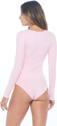 Vista 4 de Natural Uniforms Traje de cuerpo de manga larga con cuello redondo, elástico de algodón transpirable