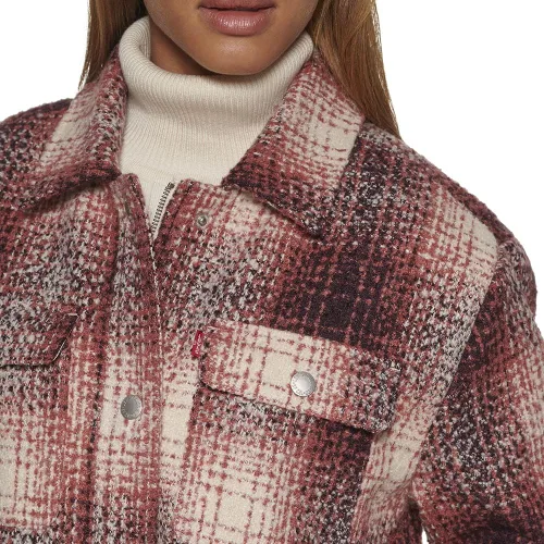 Vista 5 de Levi's Chaqueta larga con forro de sherpa de mezcla de lana para mujer