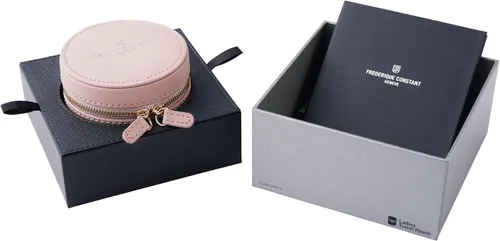Vista 5 de Frederique Constant Ladies Swiss Quartz Classic Carrée Rose Gold-Tone Stainless Steel Watch with Burgundy Leather Strap, Style FC-200MC24