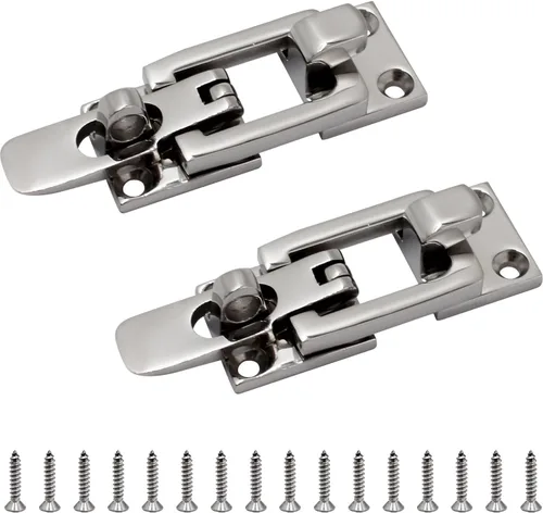 Vista 9 de SHENGHUISS Boat Door Lock Latch Anti-Rattle Lockable Hold Down Clamp Latch Marine Grade 316 Stainless Steel with Screws A-2 Paquete